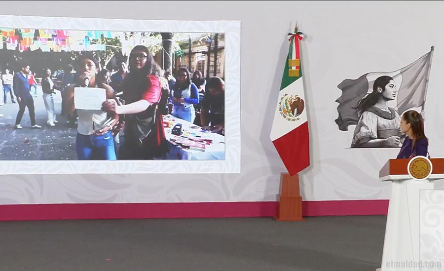 Se manifiestan en enlace a la mañanera de Sheinbaum.