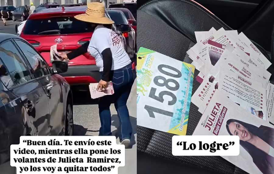 Propaganda de Julieta Ramírez en autos.