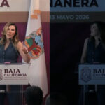 Marina del Pilar en la mañanera con y sin luz.