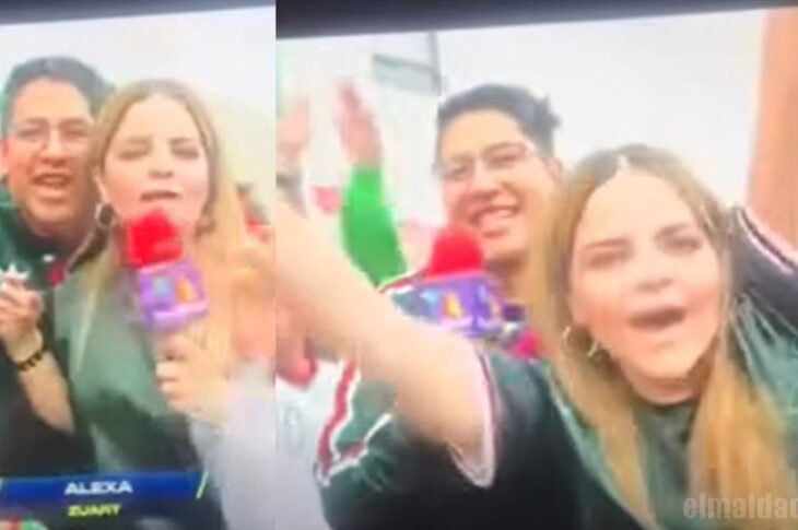 Alexa Zuart haciendo de las suyas en transmisión en vivo.