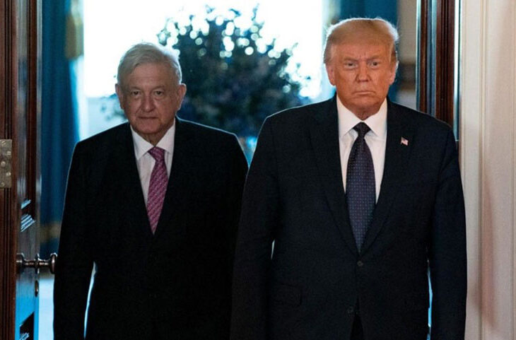 AMLO y Trump, durante la visita a la casa blanca.