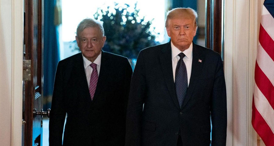 AMLO y Trump, durante la visita a la casa blanca.