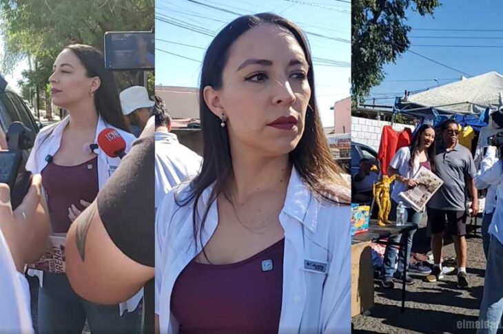 Julieta Ramírez en el tianguis de la Prohogar en Mexicali.