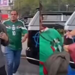 Cuauhtémoc Blanco increpando a un manifestante.