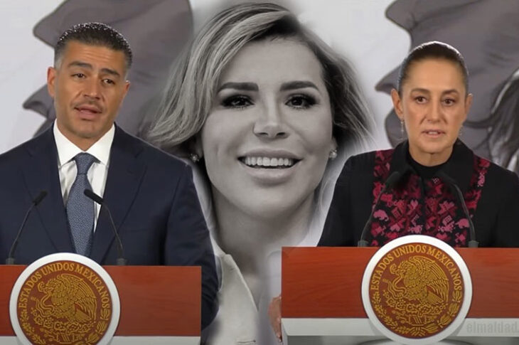 Omar García Harfuch, Marina del Pilar y Claudia Sheinbaum.