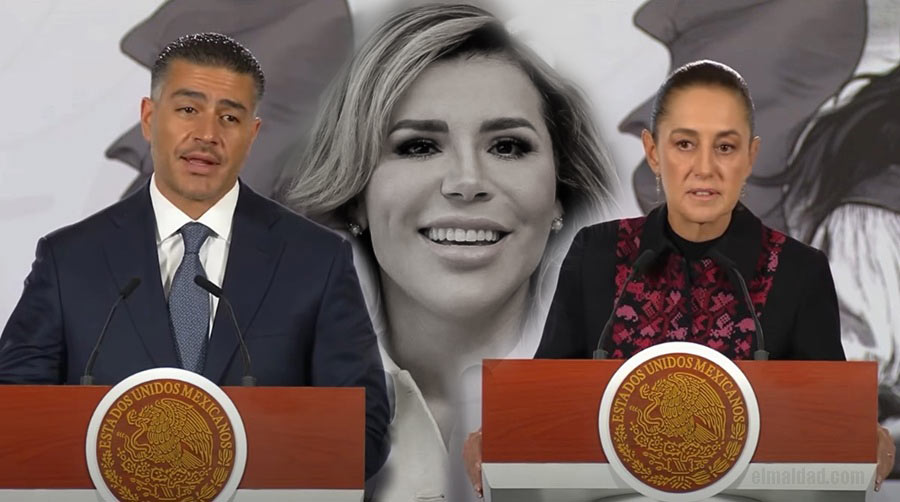 Omar García Harfuch, Marina del Pilar y Claudia Sheinbaum.