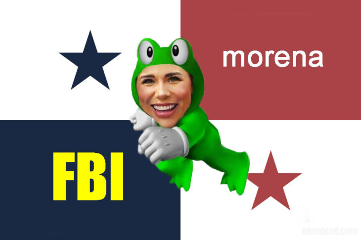 Meme de Marina del Pilar en Panamá, entre el FBI y Morena.
