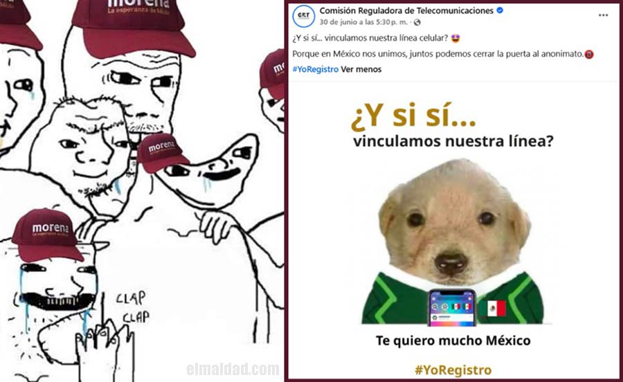 Gobierno morenista hace meme para que registres tu línea de celular.
