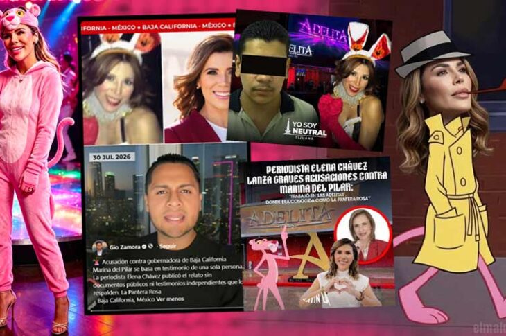 Memes de Marina del Pilar como la Pantera Rosa y notas al respecto.