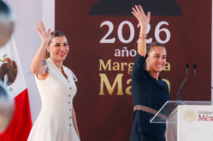 Marina del Pilar y Claudia Sheinbaum.