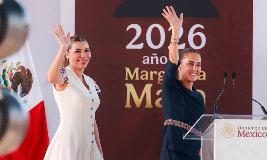 Marina del Pilar y Claudia Sheinbaum.