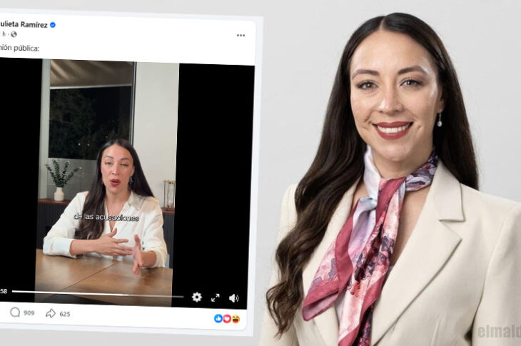 Captura de pantalla del comunicado de Julieta Ramírez.