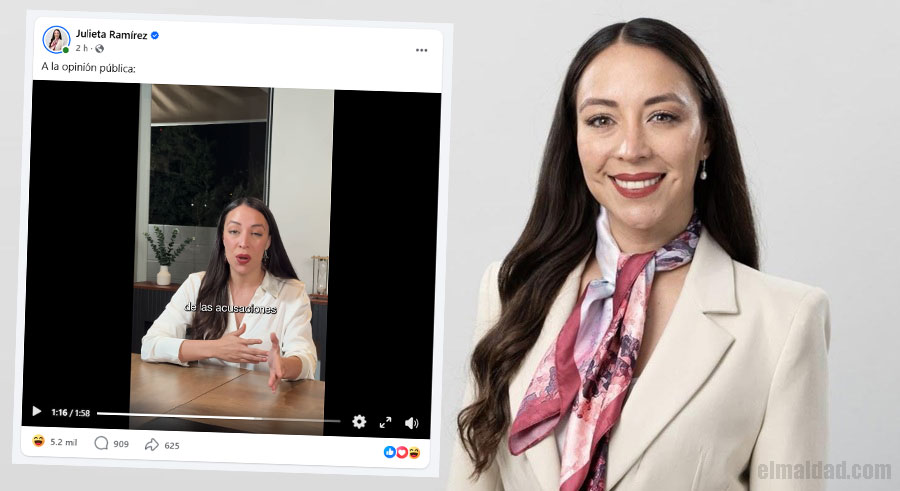 Captura de pantalla del comunicado de Julieta Ramírez.