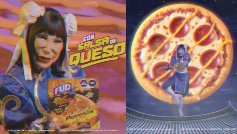Lyn May como Chun Li en comercial de Fud.